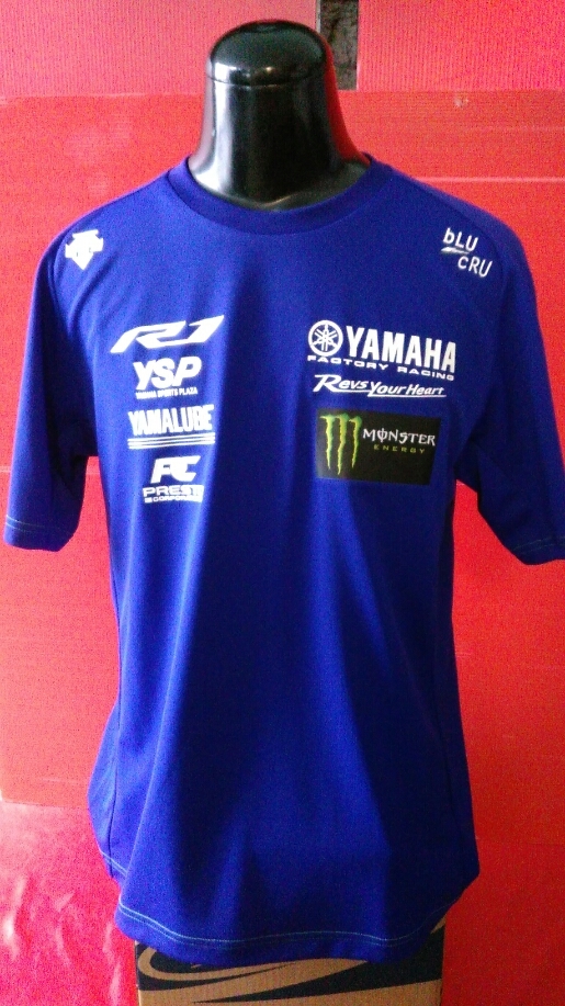 H　新品未使用　YAMAHAファクトリーレーシングＴシャツ　メンズＬサイズ　Produced by DESCENTE　 　　6J23