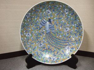 希少品 藤井朱明 染付 磯文 銘々皿 蟹絵 5枚 未