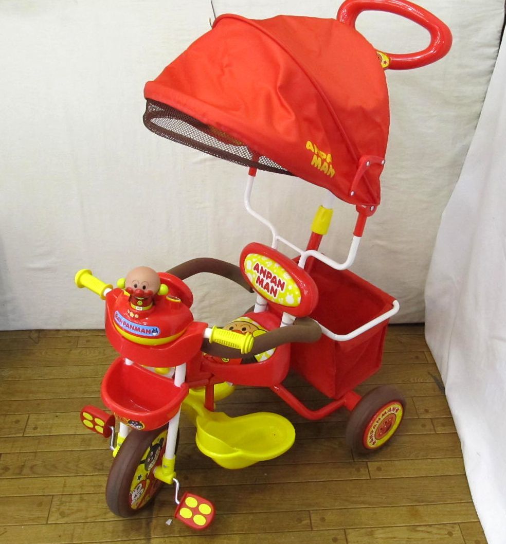 アンパンマン 三輪車デラックス サンシェード付き おもちゃ デラックス