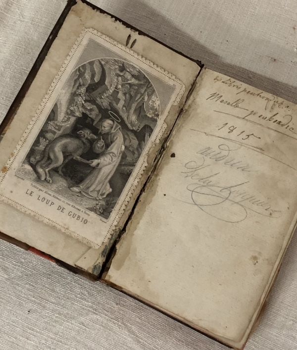 フランス アンティーク 古書 本 18世紀 ブック 聖書 歴史書 PARIS 金彩