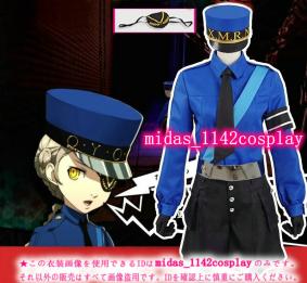 midas★帽子の刺繍文字がOYOOとXMRNから選択可能★ペルソナ5　カロリーヌとジュスティーヌ Caroline　Justine　双子の看守　コスプレ衣装_1