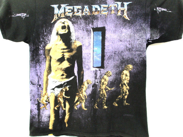 90s XLサイズ 90s USA製【MEGADETH】総柄 バンドTシャツ 90s XLサイズ 90s USA製【MEGADETH】総柄 バンドTシャツ