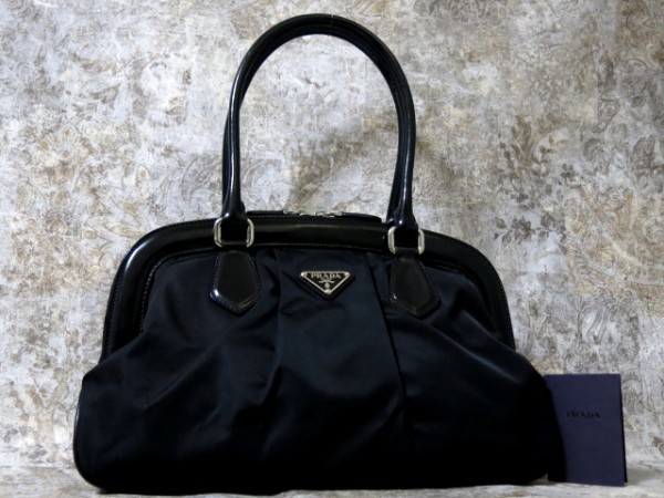  PRADA プラダ ナイロン レザー 革 トート バッグ 黒 ブラック B5 収納 正規品(トートバッグ)｜売買されたオークション情報、yahooの商品情報をアーカイブ公開 - オークファン かばん、バッグ