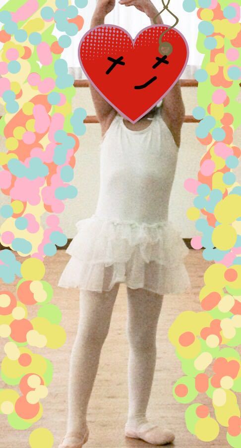 バレエ 子供用 チュチュ付レオタード プリンセスオーロラ Princess Aurora 三段シフォンスカート S 95～110cm ホワイト 白 小花とリボン付_7