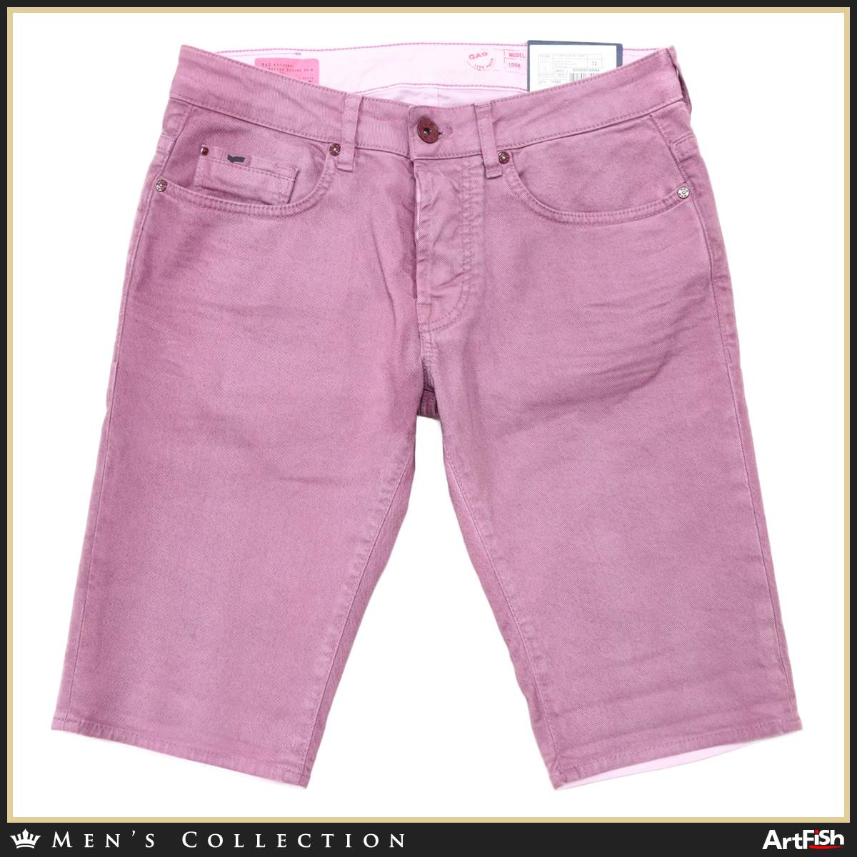 1円 GAS【伊】32インチ デニム ハーフ パンツ ANDERS SHORT 370097 