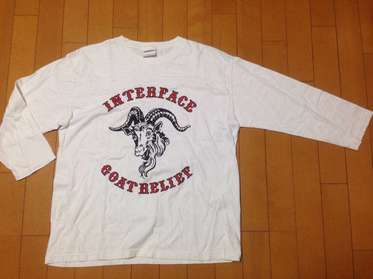 送料164円！ インターフェイス ７分丈 Tシャツ ベースボール Tシャツ INTERFACE
