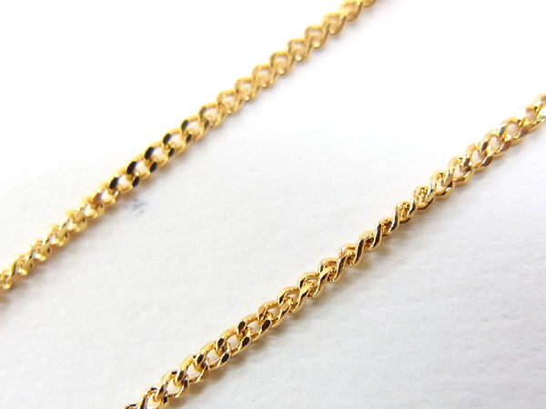○ K18 ネックレス 5.1g 40cm 0.04/0.08 トップ W17mm