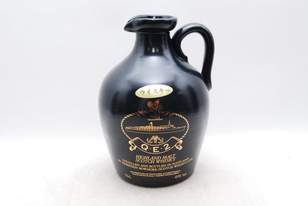 飲料・酒 古酒 QE2 スコッチウイスキー陶器製 750mL