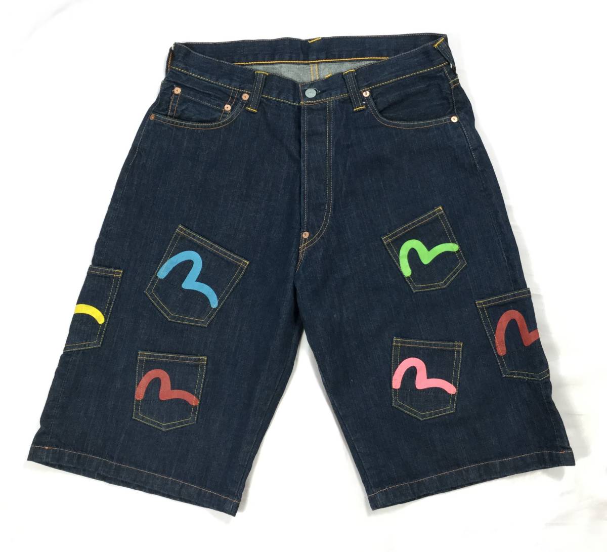 EVIS エヴィス☆デニムハーフパンツ size36 /ジーンズ カモメ 正規品 