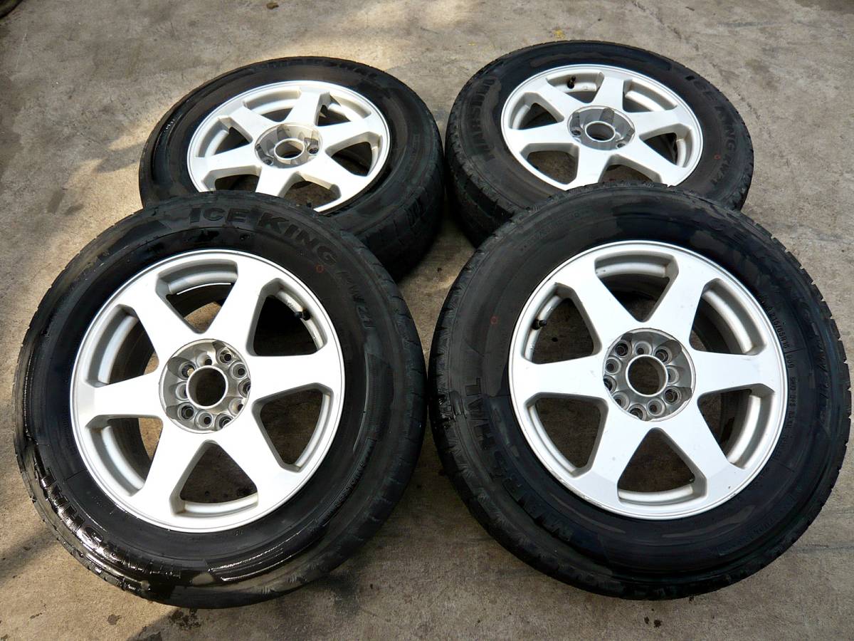 ブリヂストン製 16インチアルミホイール 5穴 215/65R16タイヤ 6分山 