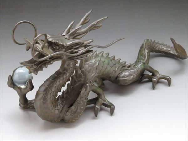  龍 置物 透明宝珠付 銅製 全長33cm 重量1655g 縁起物(銅製)｜売買されたオークション情報、yahooの商品情報をアーカイブ公開 - オークファン その他