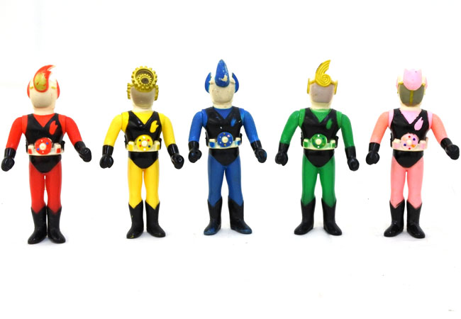 ☆当時物 ポピー ソフビ ジャッカー電撃隊忍者キャプター他6体☆ s*u様