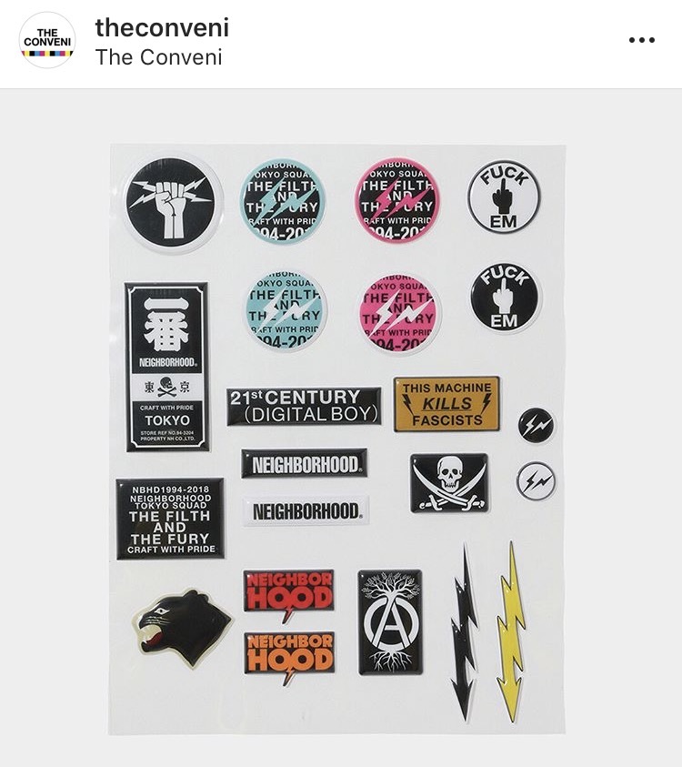 即決 The CONVENI × NEIGHBORHOOD ステッカーセット ネイバーフッド 滝沢伸介 fragment design HF STICKER SET ぷくぷく シール コンビニ