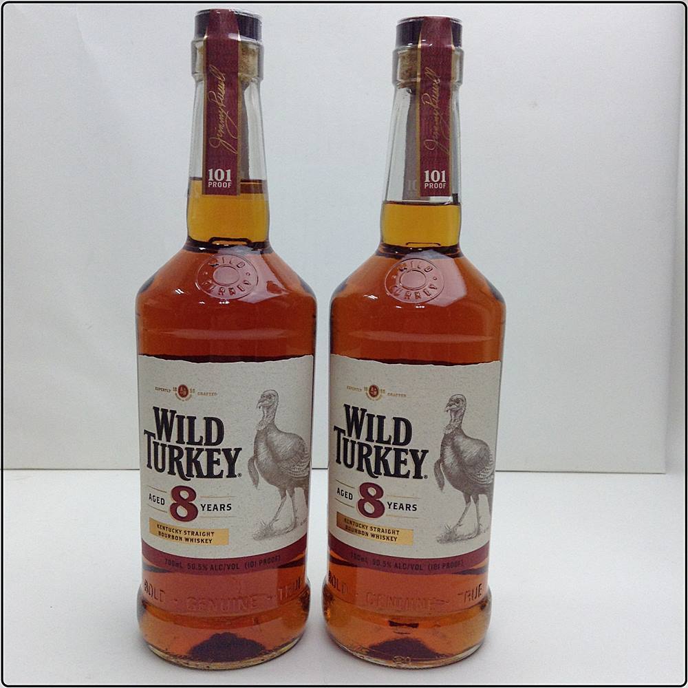 rm) WILD TURKEY ワイルドターキー 8年 ウイスキー 700ml 2本まとめて
