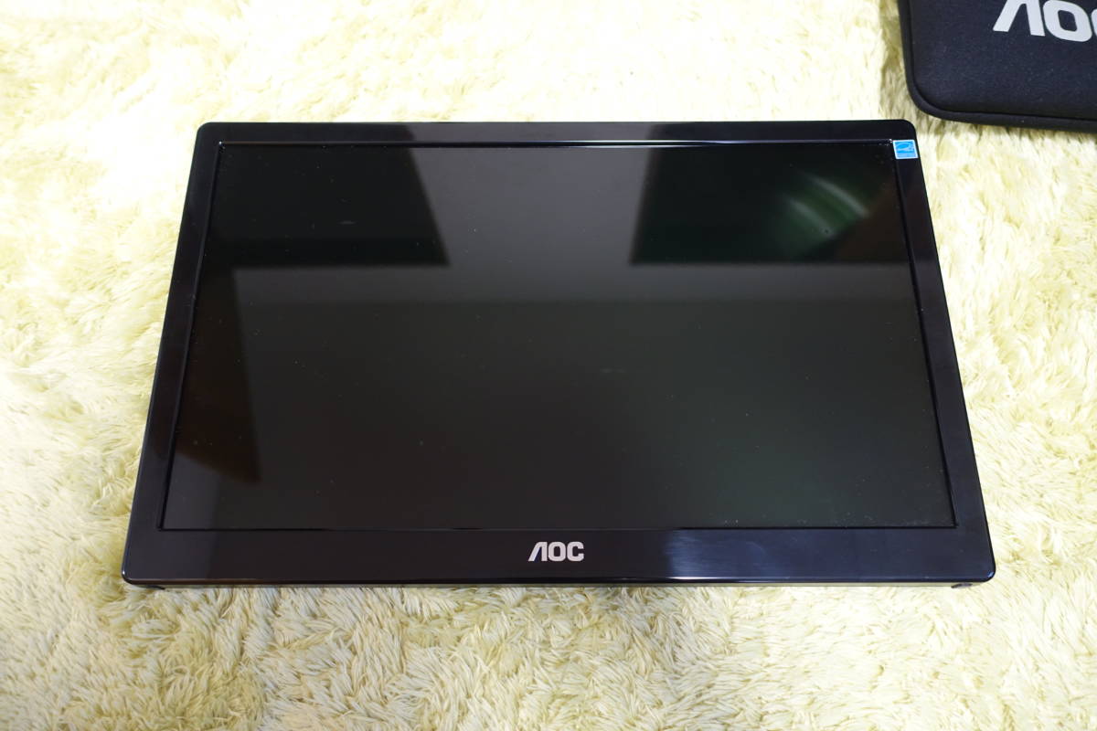中古】AOC 15.6インチ USB接続 モニター ( 1366 x 768 / TN / 8ms