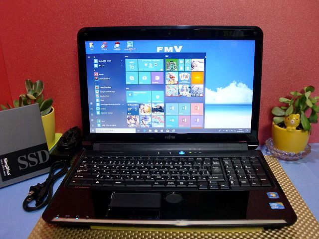 高速SSD240GB 最新 Windows10 Office2016【LIFEBOOK AH53/C】メモリ4G 