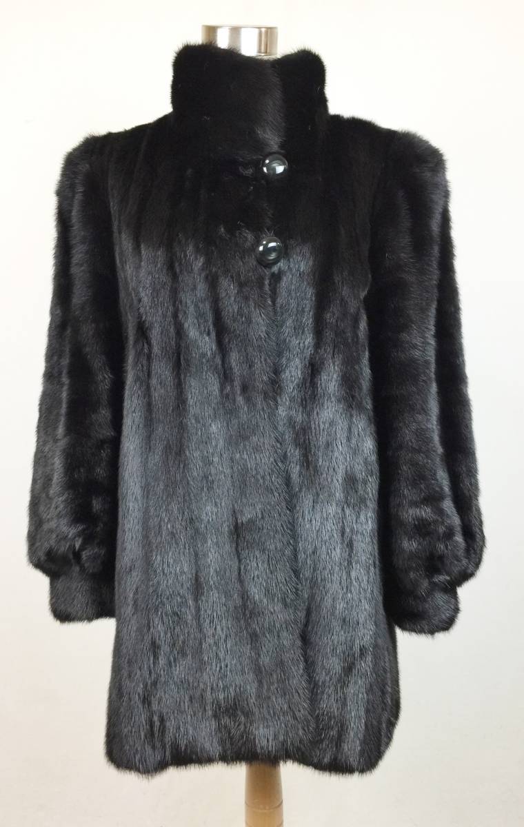 □定10万*cojanaコジャーナ*ミンク毛皮使用&豪華カシミヤ100％コート 