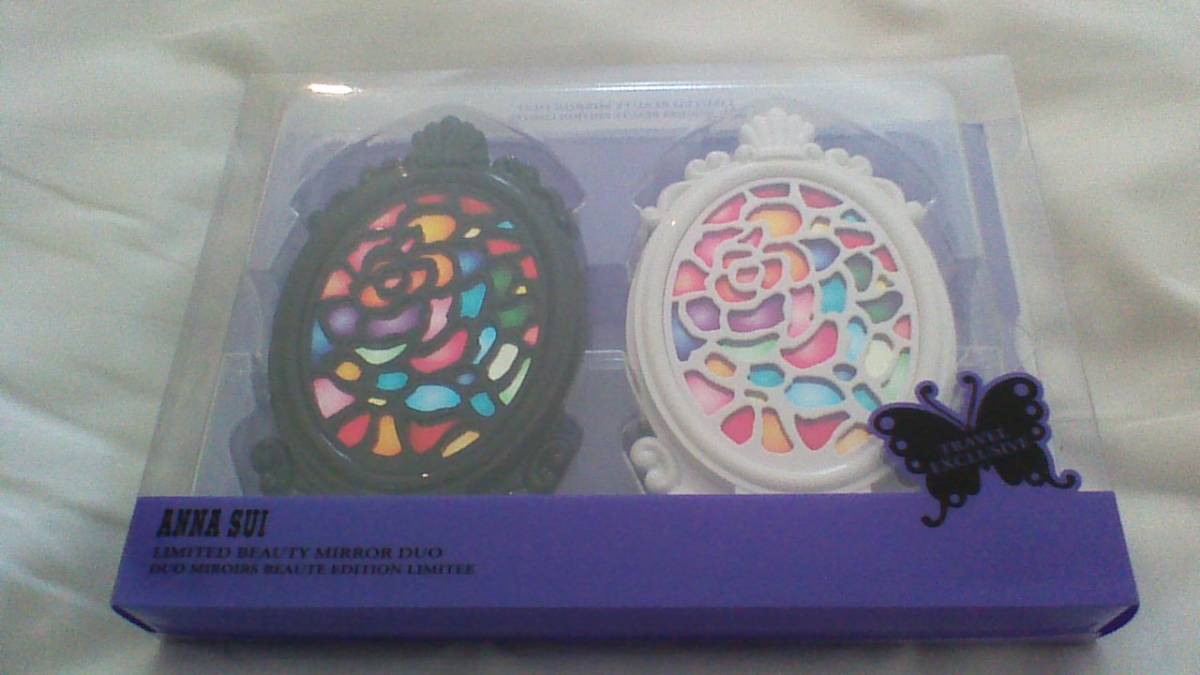 成田空港限定品 未使用 アナスイANNASUI 花柄ミラー2点セット ANNA KIT