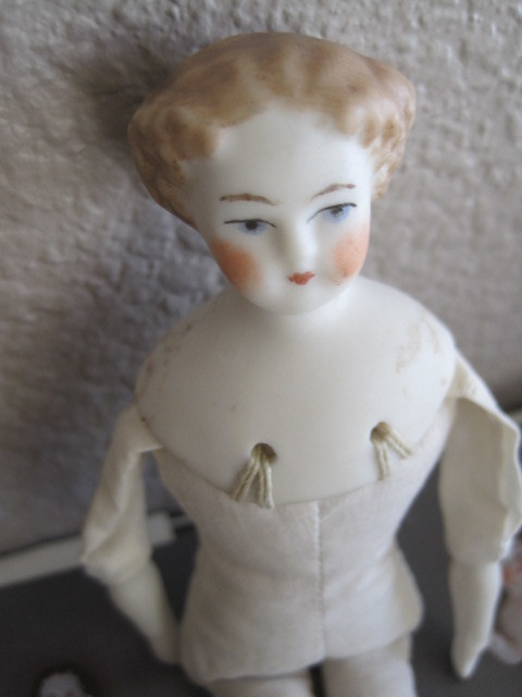 アンティーク*チャイナヘッドドール*ドイツ*1870~1890年*ブロンド