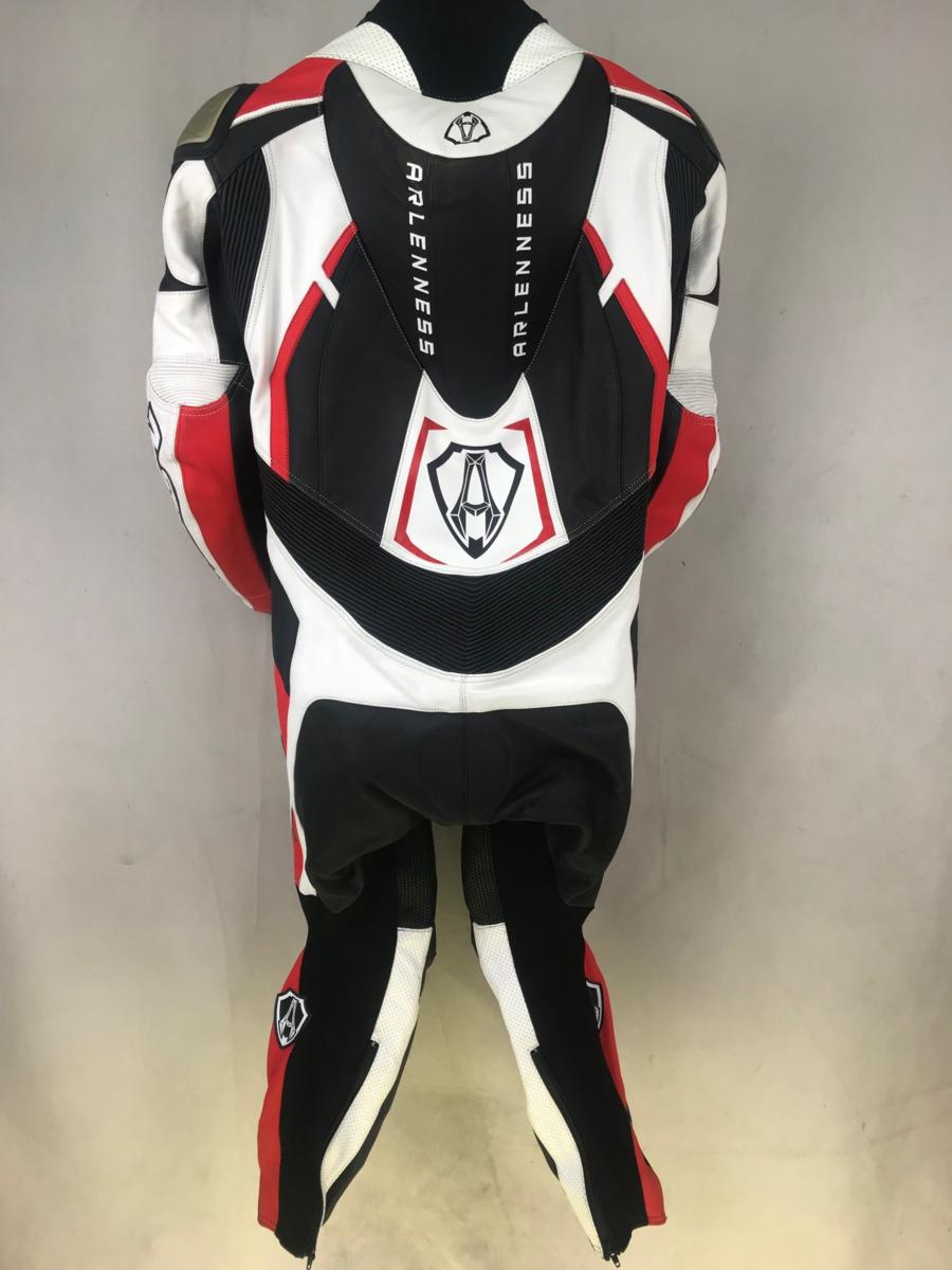 美品中古 程度良好 ARLENNESS アレンネス マグネシウムプロテクション レーシングスーツ RED 8970 48サイズ