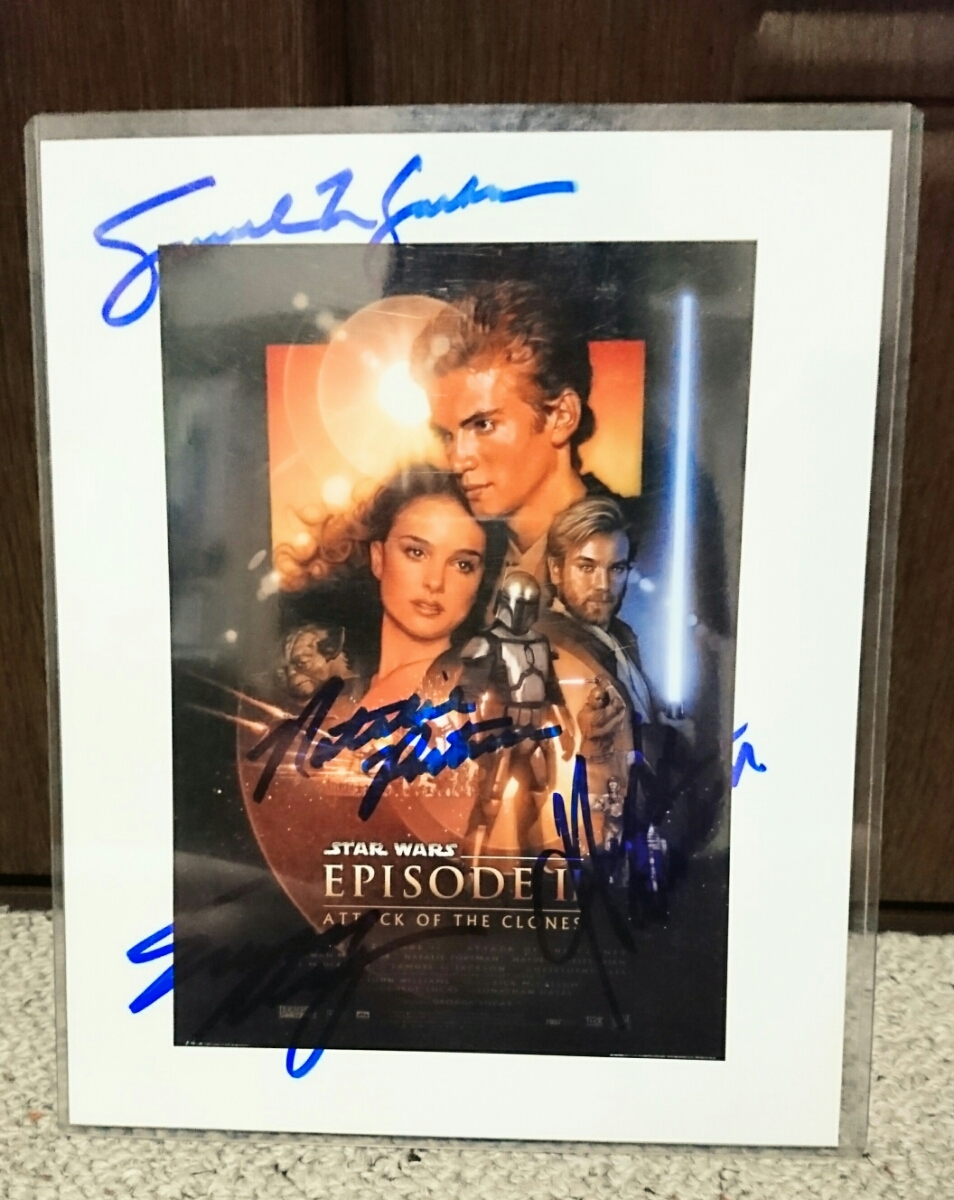 スターウォーズ エピソード2 STAR WARS EPISODEⅡ サイン 証明書付き ミニポスター(スター・ウォーズ)|売買された ...
