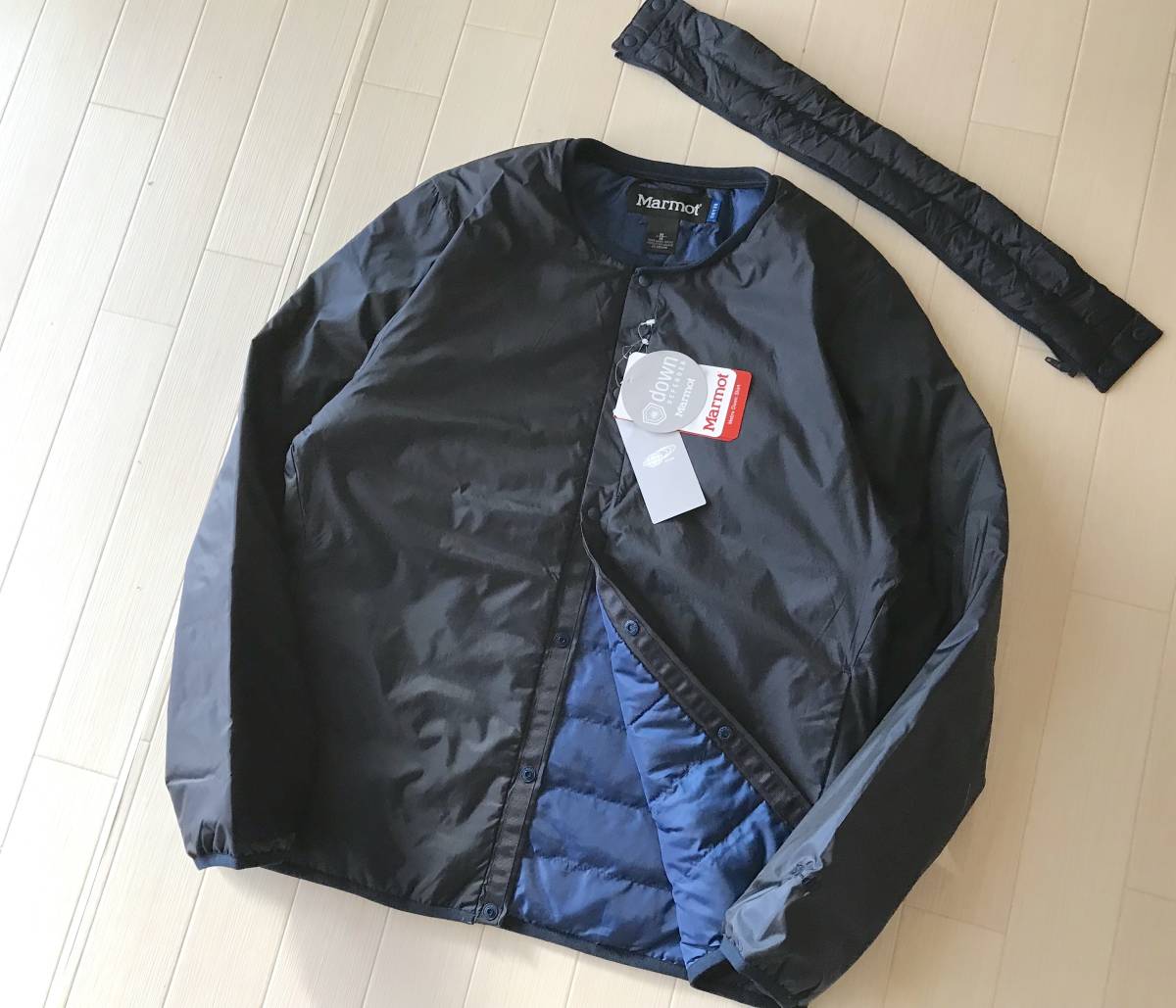 即決☆ 別注・限定 MARMOT × BEAMS / 2Way ダウンジャケット / NAVY 