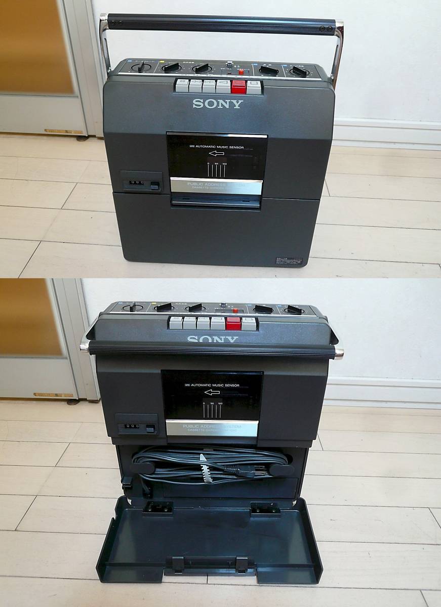 ☆美品 貴重 廃盤 SONY TCM-1390 拡声機能付テープレコーダー ソニー 教室（踊り・ダンス）・イベントで活躍します！☆_3