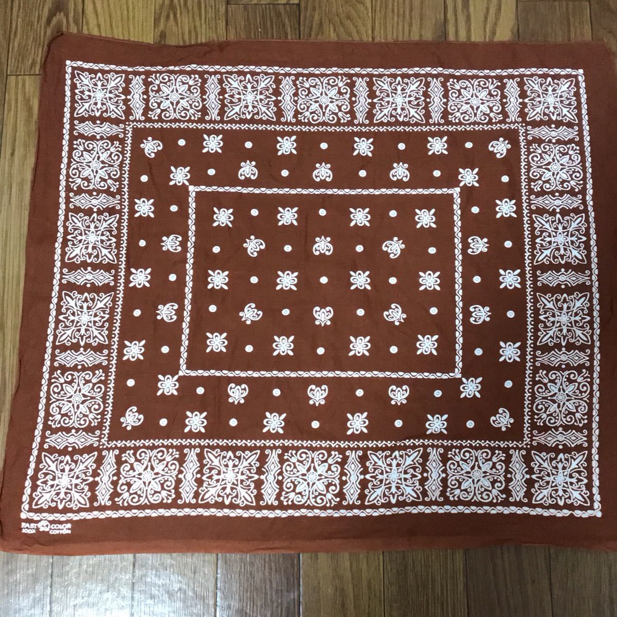 ビンテージ バンダナ VINTAGE BANDANA ブラウン 茶 象 エレファント
