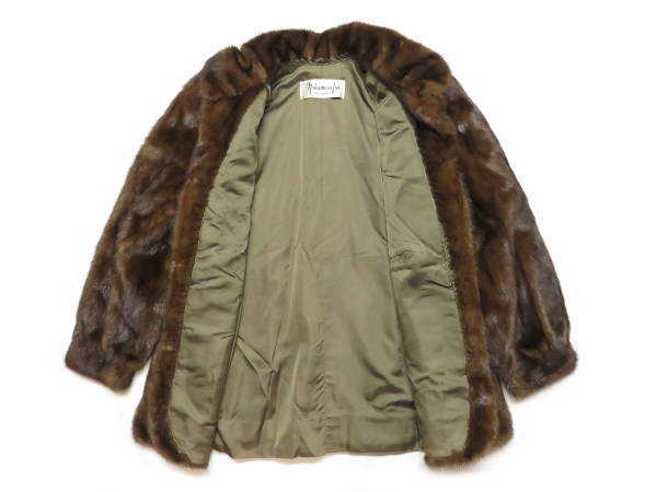 ミンク リアルファー SAGA MINK 毛皮 1円 コート ハーフコート 1円~比較的