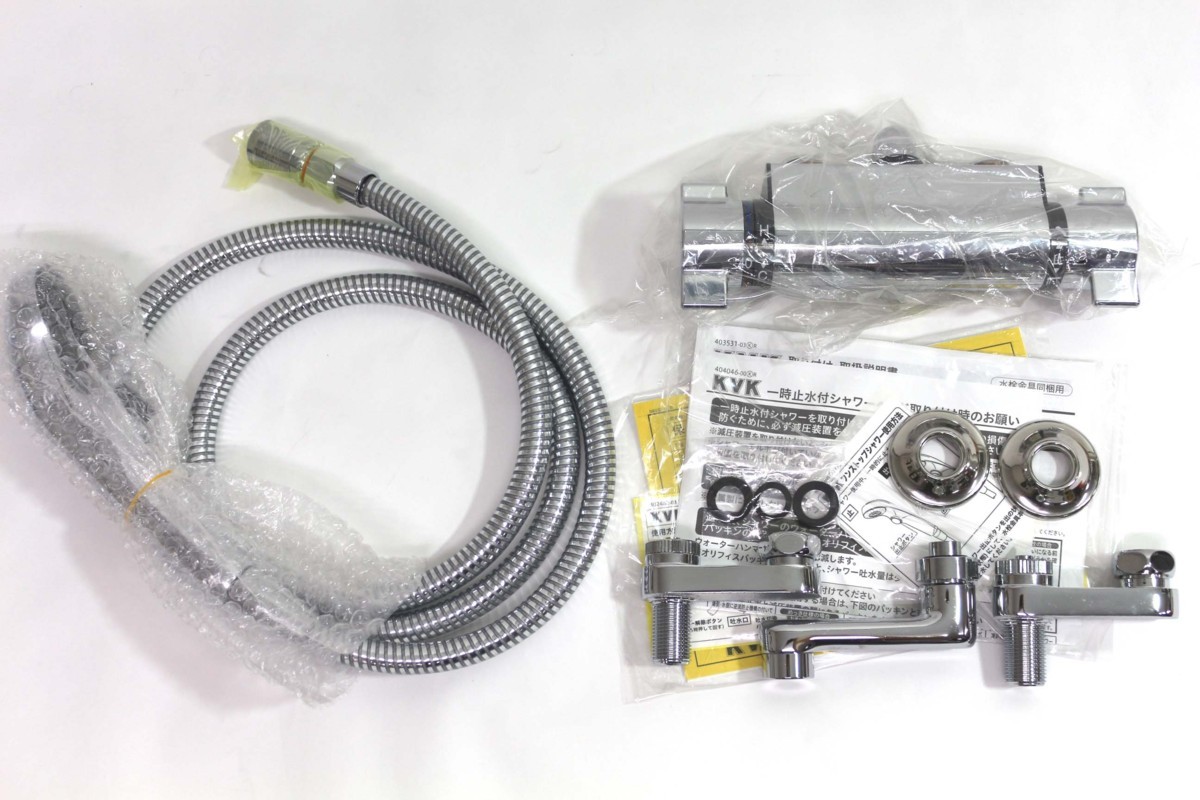 KVK サーモスタット式シャワー：KF800T｜浴室用水栓：壁付 