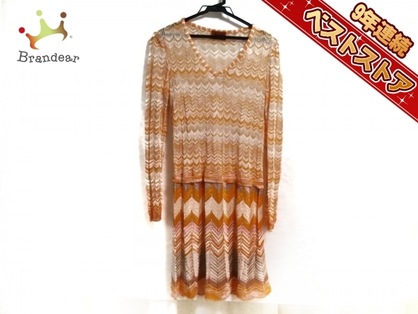 新作，品質保証 ミッソーニ MISSONI ワンピース サイズ42 M オレンジ&times;アイボリー&times;マルチ レディース ニット(その他)｜売買されたオークション情報、yahooの商品情報をアーカイブ公開 - オークファン その他