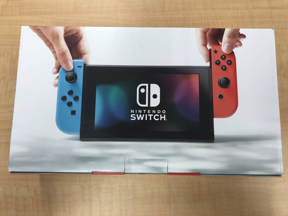 動作確認&初期化済　　Nintendo Switch 本体 青/オレンジ ☆【16059】ニンテンドースイッチ NINTENDO SWITCH ネオンブルー 初期