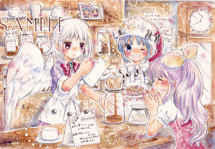 手描きイラスト* 『東方Project』サグ/ドレ/依姫（2枚セット）(手描き