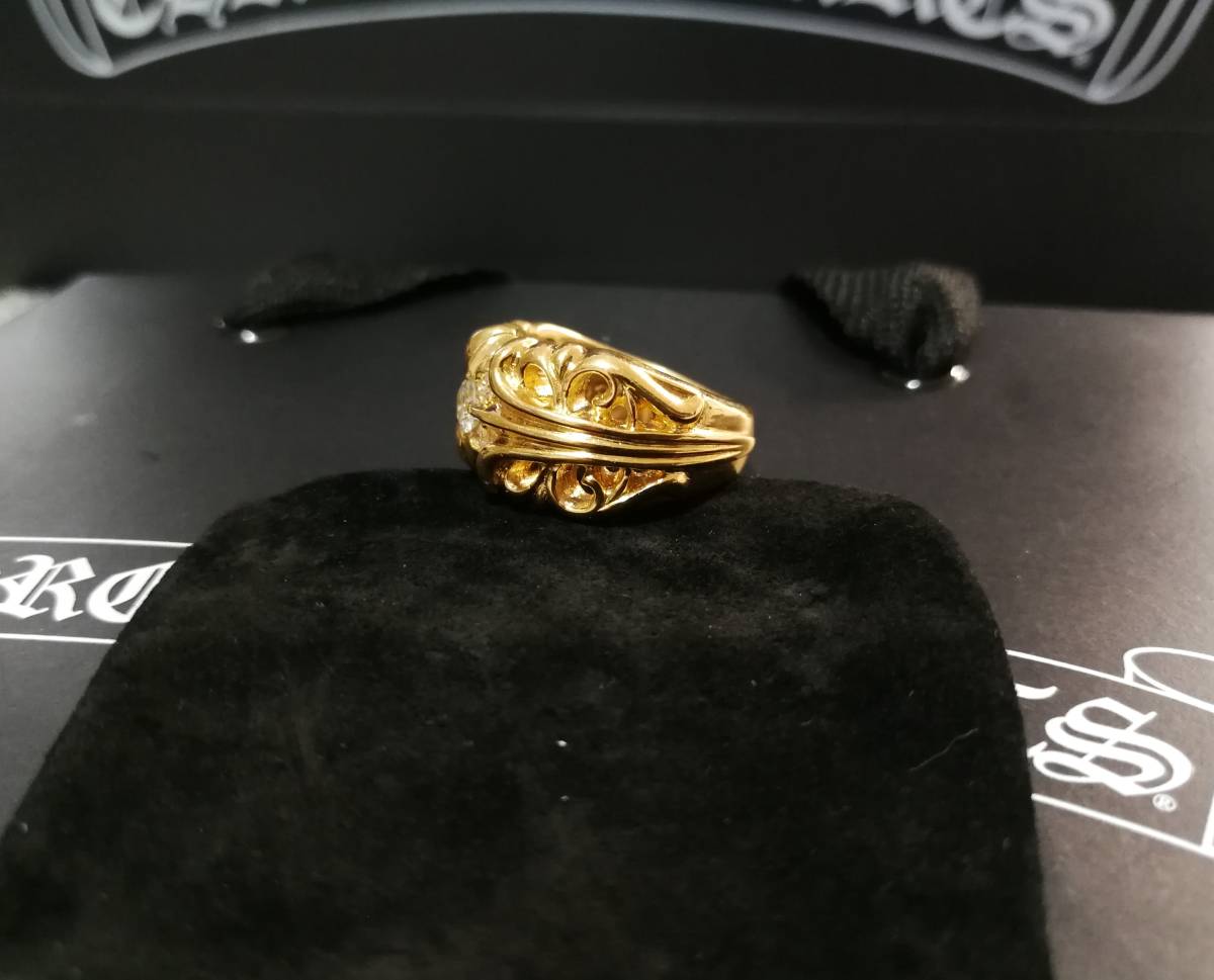 CHROME HEARTS クロムハーツ 正規品 22K K＆Tリング 5P 純正 P/DIA