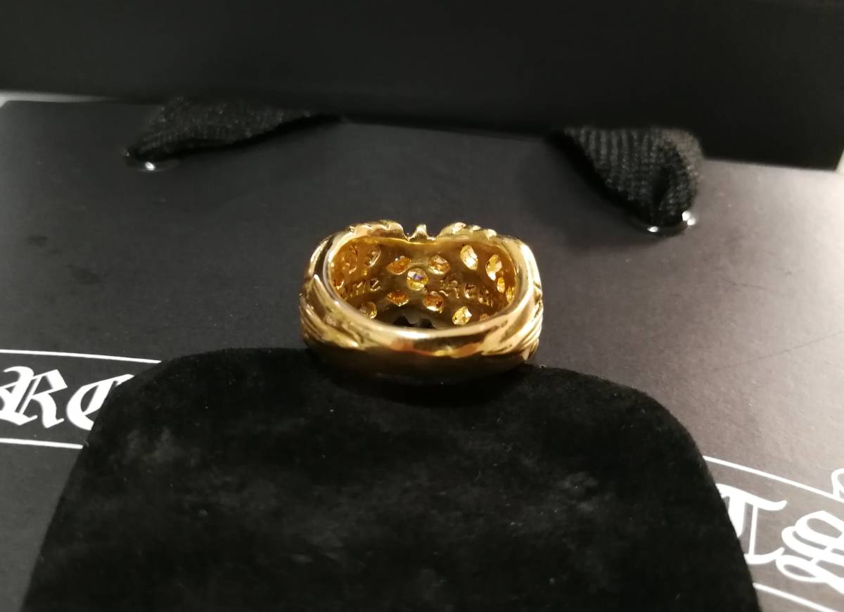 CHROME HEARTS クロムハーツ 正規品 22K K＆Tリング 5P 純正 P/DIA 