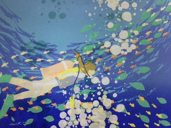 おかもとみわこ ◇絵画◇シルクスクリーン？◇『おかもと みわこ