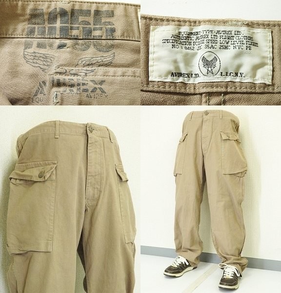 ベージュ ミリタリーパンツ avirex XL ☆アヴィレックスAVIREXミリタリーカーゴパンツXLベージュ☆