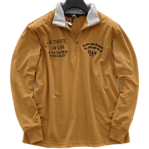 新品 ミスターヴァン 刺繍プリントハーフジップ長袖カットソーM黄★I47132 MR.VAN メンズ ロングTシャツ 石津謙介 ワッペン装飾 ミスターヴァン mr．van（トップス｜メンズファッション）の通販 SALEセール アウトレット 2025モデル ZIP