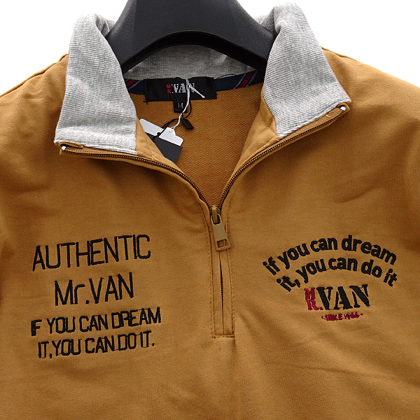新品 ミスターヴァン 刺繍プリントハーフジップ長袖カットソーM黄★I47132 MR.VAN メンズ ロングTシャツ 石津謙介 ワッペン装飾 ミスターヴァン mr．van（トップス｜メンズファッション）の通販 SALEセール アウトレット 2025モデル ZIP