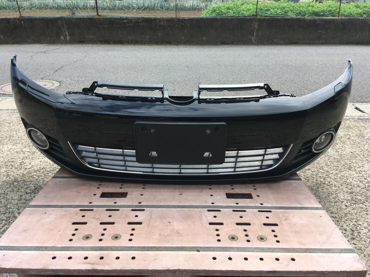 1KCAV★GOLF 6 純正 フロント・バンパー 黒LC9X フォグランプ左右