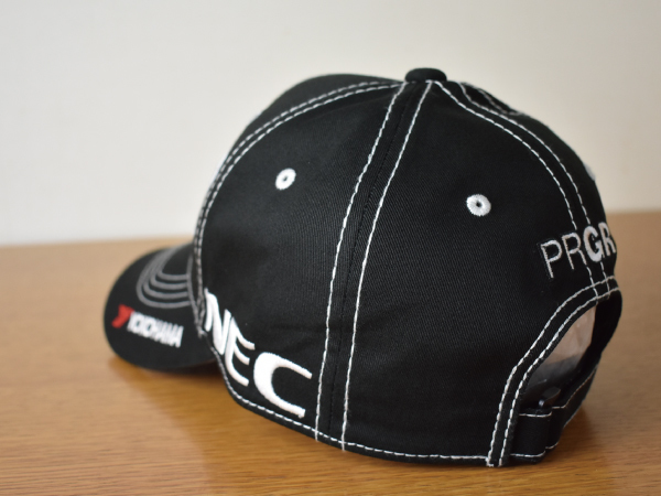 ★未使用品★訳あり？PRGR プロギア TOYOTA L&F NEC のスポンサーロゴ入り ゴルフキャップ 帽子 入手困難なアイテム R32 