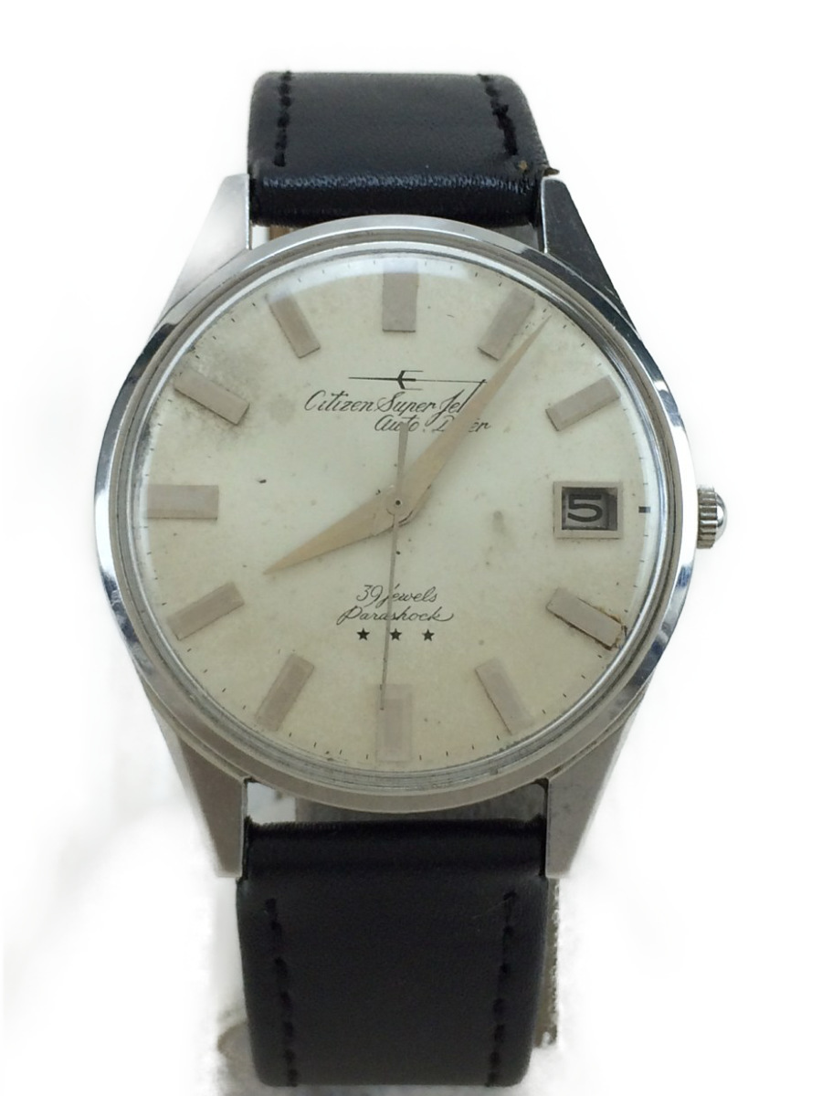 CITIZEN◇Super Jet auto Dater/39石/Parashock/自動巻腕時計/アナログ 