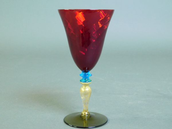 ITALY製 ヴェネチアン グラス金彩 ムラーノ グラス ベネチアングラス