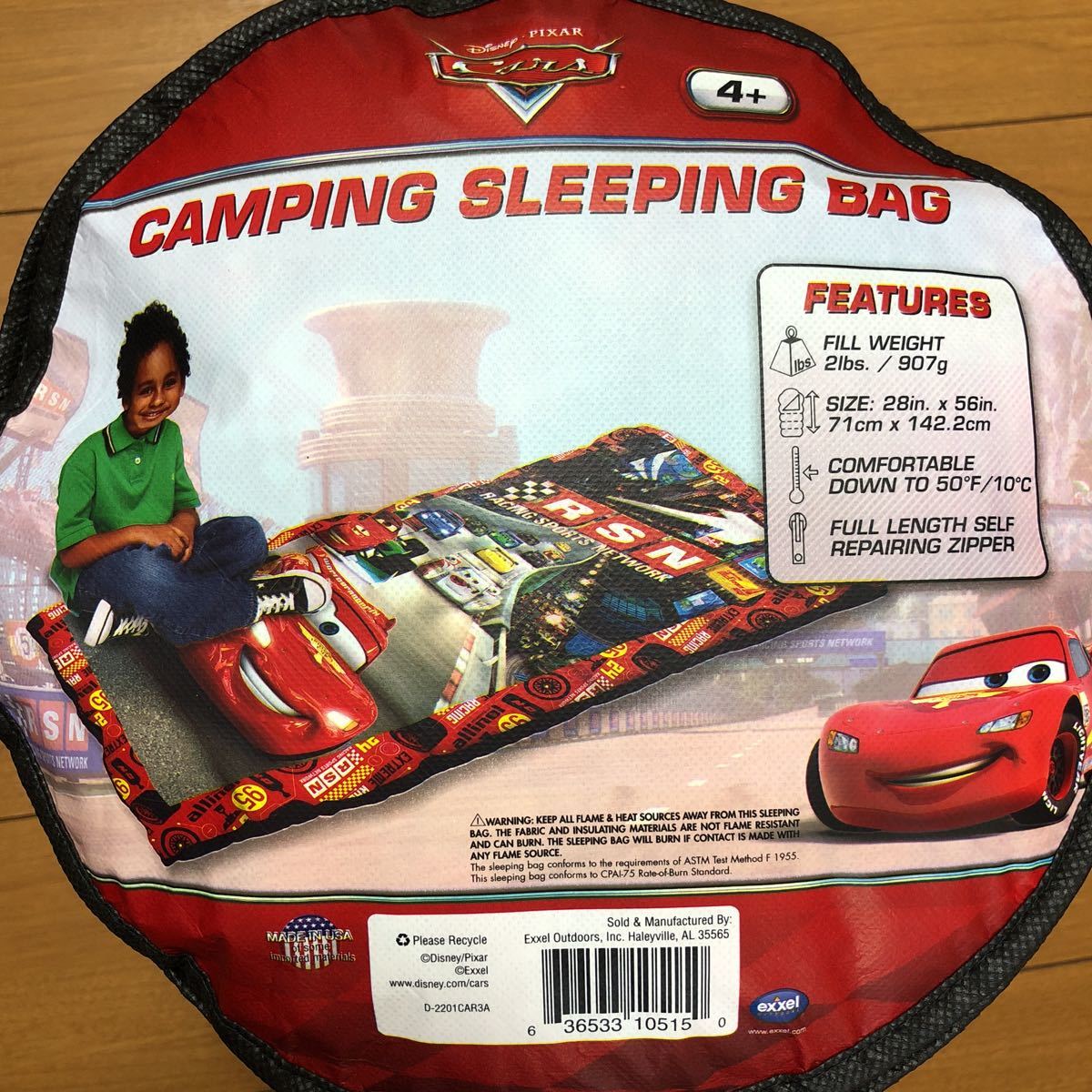 ディズニーカーズ寝袋キッズキャンプ未使用_1