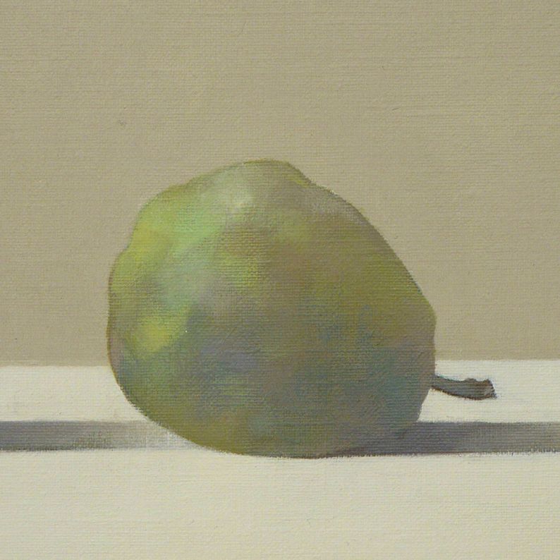 吉中裕也　「Still Life　３つの洋梨」　額装１０号　第9回前田寛治大賞受賞作家　渋谷東急本店吉中裕也油絵展出品作品（図録掲載作品）