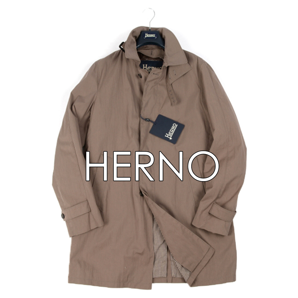 9.2万 訳有 HERNO 50 ステンカラー コート 中綿入り 無地 ブラウン 茶 イタリア製 ヘルノ 298272(コート)｜売買された ...