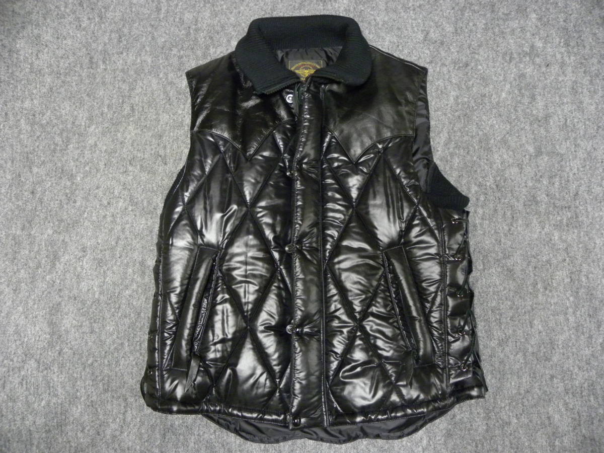 美品★SKULL FLIGHT スカルフライト★レザー＆キルティングベスト（検索)モーターサイクル/ライダース/ハーレ/ノートン/トライアンフ