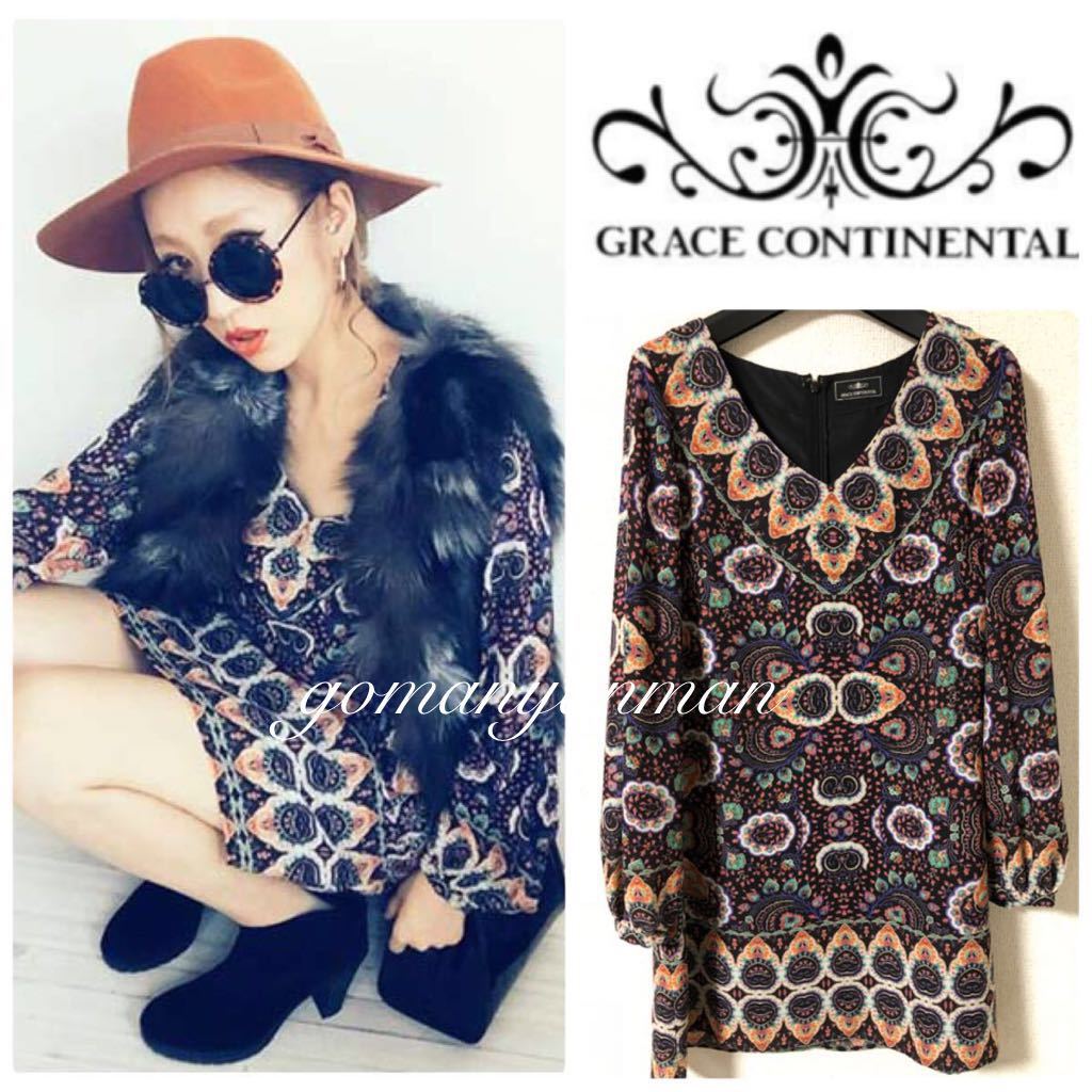 GRACE CONTINENTAL | ペイズリーパターンプリントワンピース／グレース