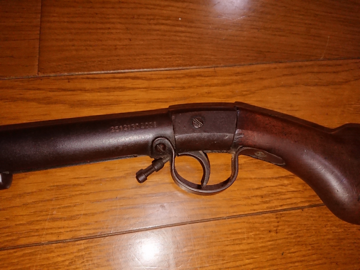 ◆中折れ式　発射不可空気銃　鑑賞用　装飾銃 ○展示 観賞用 中折れ式 空気銃 使用不可 アンティーク 昭和レトロ