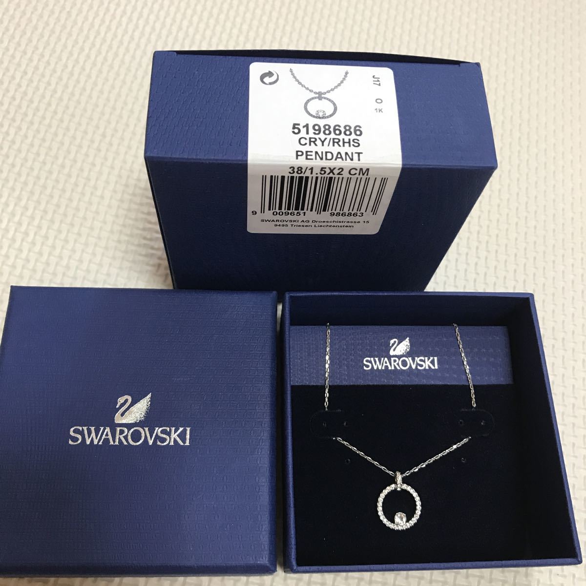 新品未使用 スワロフスキー ネックレス アクセサリー SWAROVSKI 5198686 CREATIVITY CIRCLE ペンダント レディース シルバー 箱あり_7